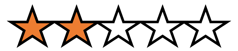 Two out of five stars.